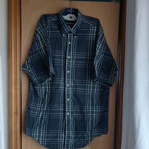 Arrow Men's Plaid Dress Shirt - Black and Green